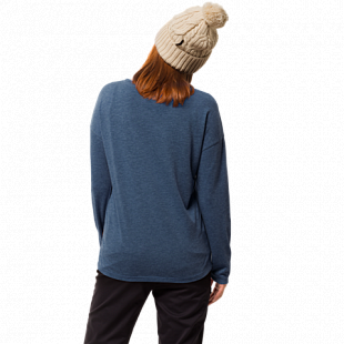 Футболка женская Jack Wolfskin Moro Panel Longsleeve ocean wave