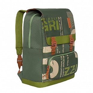Рюкзак для мальчика GRIZZLY RU-929-1 khaki/olive
