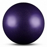 Мяч для художественной гимнастики Indigo силикон 300 г 15 см с блестками AB2803 purple