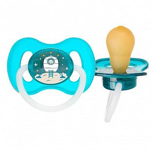 Пустышка Canpol babies Space Латексная Круглая 0-6 мес. (23/221_blu) blue