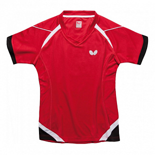 Рубашка теннисная Butterfly Kido Lady red