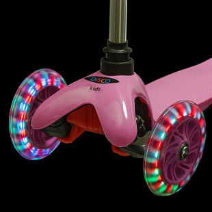 Самокат-кикборд Novatrack Disco-kids Pink 120DISCOKIDS.PN6