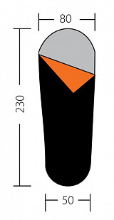 Спальный мешок BTrace Nord 7000 grey/orange