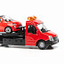 Масштабная модель автомобиля Bburago Street Fire Эвакуатор и Alfa Romeo MiTo 1:43 (18-31400) Black/Red