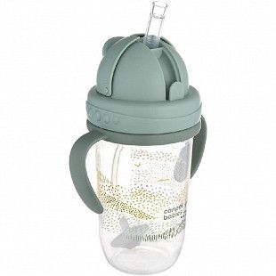 Поильник непроливающий Canpol babies Mountains с трубочкой и утяжелителем 270 мл 6+ (56/620_gre) green
