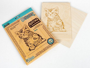Доски для выжигания Десятое Королевство Котик 2 шт 01796