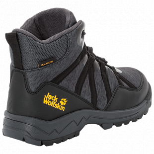 Ботинки детские Jack Wolfskin Thunderbolt Texapore Mid K black / dark grey