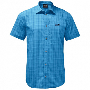 Рубашка мужская Jack Wolfskin Rays Stretch Vent Shirt Men brilliant blue checks