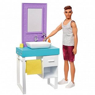 Игровой набор Barbie Ken в ванной FYK51 FYK53	