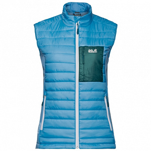 Ветрозащитная стеганая жилетка женская Jack Wolfskin Routeburn Vest W misty blue