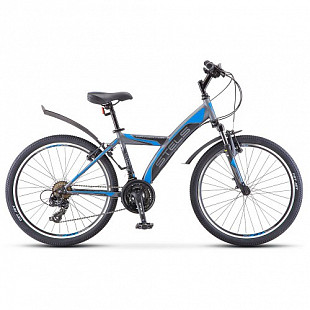 Велосипед Stels Navigator 410 V030 24" anthracite/black/blue