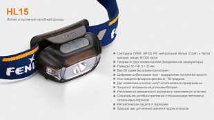 Фонарь налобный Fenix HL15bk black