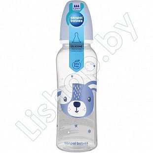Бутылочка для кормления Canpol babies Cute Animals с узким горлышком 250 мл., 12+ мес. (11/841_blu)