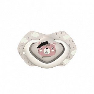 Пустышка Canpol babies Bonjour Paris Силиконовая Симметричная 6-18 мес., 2 шт. (22/648_pin) pink