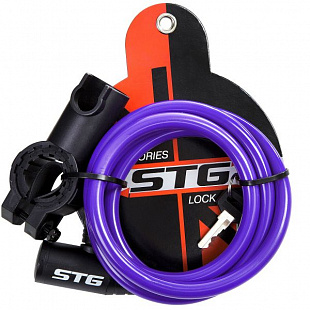 Велозамок STG CL-810 на ключе 10x150см Х83383 purple