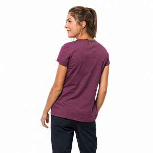 Футболка женская Jack Wolfskin Brand T W wild berry