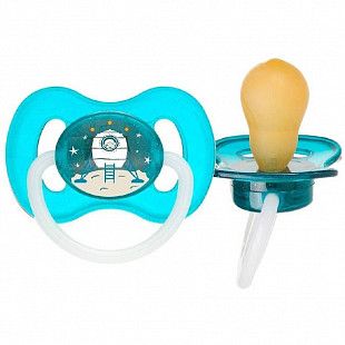 Пустышка Canpol babies Space Латексная Круглая 6-18 мес. (23/222_blu_new)