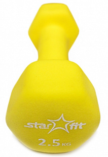 Гантель неопреновая Starfit DB-201 2,5 кг yellow