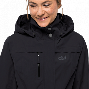 Пальто женское Jack Wolfskin Kimberley Coat black