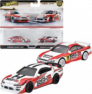Машинка Hot Wheels Premium Nissan 240SX (S14) & Nissan Silvia (S15) (HBL96 HRR84)