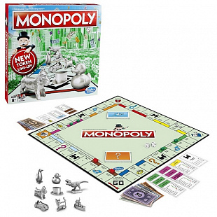 Игра детская настольная Hasbro Классическая Монополия обновленная C1009