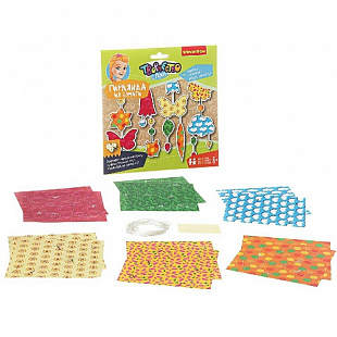 Гирлянда из бумаги Bondibon Цветочная поляна BB1846