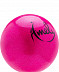 Мяч для художественной гимнастики с насыщенными блестками Amely AGB-203 19 см pink