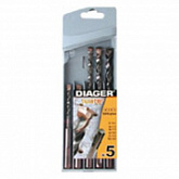 Набор сверл Diager SDS-Plus 0,6-10 мм 5 штук 136C