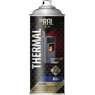 Краска-эмаль аэрозольная термостойкая Inral Thermal Enamel 0,4 л 9011 26-7-4-003