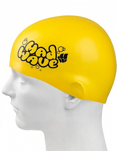 Шапочка для бассейна (плавания) детская Mad Wave Junior Solid yellow