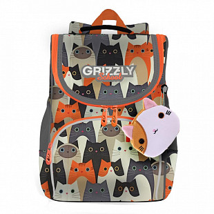 Рюкзак школьный с мешком GRIZZLY RAm-184-12 /1 orange