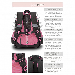 Рюкзак школьный GRIZZLY RAz-186-8 /3 grey