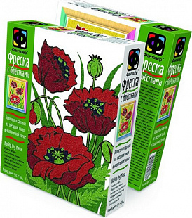 Творческий набор Fantazer 67763 Фреска с блестками «Маки» 407061