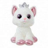 Мягкая игрушка Aurora Белый котик с короной 18 см 60876