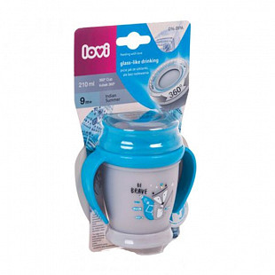 Поильник-непроливайка Lovi 360° Indian Summer 210мл 9м+ 1/586new Grey/Blue