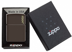 Зажигалка Zippo Classic Brown Matte Zippo Logo 49180ZL