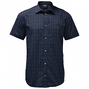 Рубашка мужская Jack Wolfskin Rays Stretch Vent Shirt Men night blue checks
