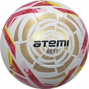 Мяч футбольный Atemi Best р. 5 white/gold/red