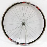 Переднее колесо 26" обод двойной black, втулка, эксцентрик, silver ZVK00008