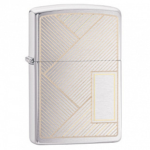 Зажигалка Zippo Diagonal Stripes Design Brushed 49209 chrome