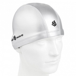 Шапочка для бассейна (плавания) взрослая Mad Wave PUT Coated silver