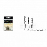 Вертлюг с застежкой Akara Barrel Swivel 8 10 штук 3220001-2-8-F10