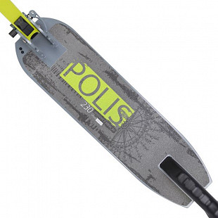 Самокат городской с ручным тормозом Novatrack Polis Lime 230мм 230B.POLIS.LM8
