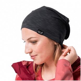 Шапка мужская Jack Wolfskin Travel Beanie black 1905601-6000559