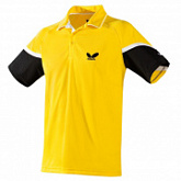 На картинке изображен Рубашка теннисная Butterfly Xero yellow Рубашка теннисная Butterfly Xero yellow