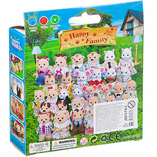 Игровой набор Happy Family 012-01C фигурки зверюшек, 2 мышки