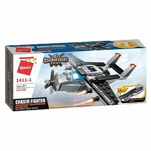 Конструктор Qman Combat Zones Самолет-истребитель 2 в 1 (1411-1)
