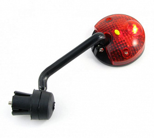 Велозеркало Vinca параболическое с фонариком 50 мм JY 05