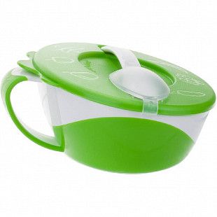 Миска Canpol babies с ложкой 9м+ 350 мл (31/406_gre) green
