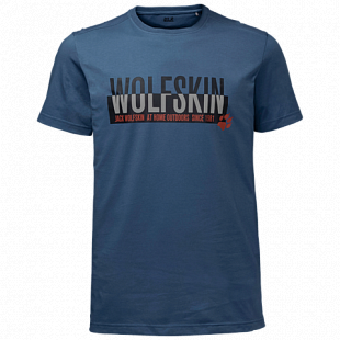 Футболка мужская Jack Wolfskin Slogan T Men ocean wave